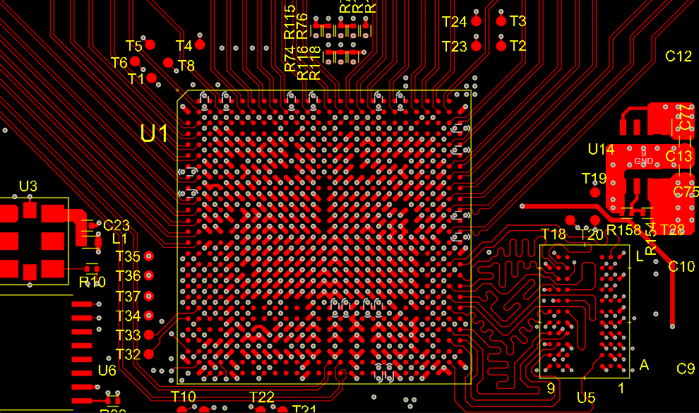 HDI PCB BGA Fanout Routing